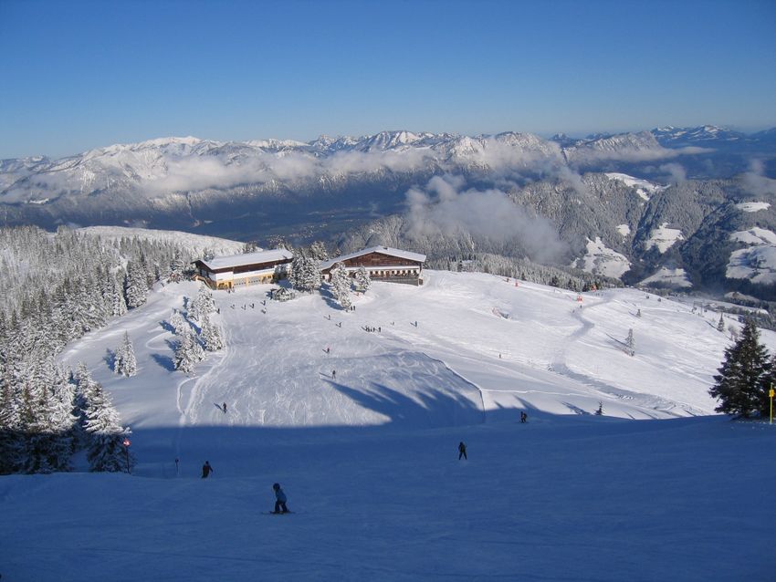Blick auf das Skigebiet Wildschönau